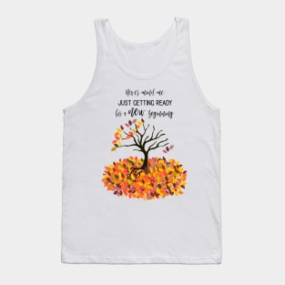 Fall in Love Colorful Leaves Autumn Season Tree Design Tank Top